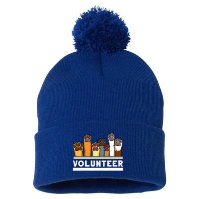 Animal Shelter Volunteer For Dog Rescue Supporter Pom Pom 12in Knit Beanie