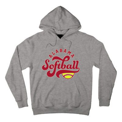 Alabama Softball Vintage Team Retro Softball Fan Tall Hoodie