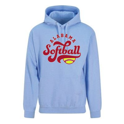 Alabama Softball Vintage Team Retro Softball Fan Unisex Surf Hoodie