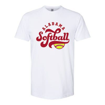 Alabama Softball Vintage Team Retro Softball Fan Softstyle CVC T-Shirt