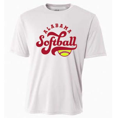 Alabama Softball Vintage Team Retro Softball Fan Cooling Performance Crew T-Shirt