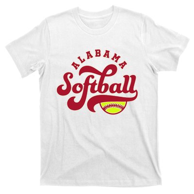 Alabama Softball Vintage Team Retro Softball Fan T-Shirt