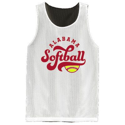 Alabama Softball Vintage Team Retro Softball Fan Mesh Reversible Basketball Jersey Tank