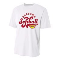 Alabama Softball Vintage Team Retro Softball Fan Performance Sprint T-Shirt