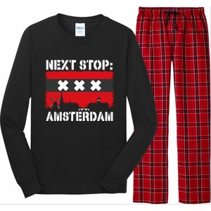 Amsterdam Summer Vacation Trip Next Stop Vacay Vibes Great Gift Long Sleeve Pajama Set