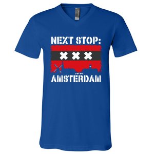 Amsterdam Summer Vacation Trip Next Stop Vacay Vibes Great Gift V-Neck T-Shirt