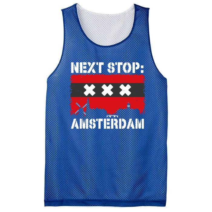 Amsterdam Summer Vacation Trip Next Stop Vacay Vibes Great Gift Mesh Reversible Basketball Jersey Tank