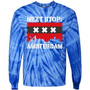 Amsterdam Summer Vacation Trip Next Stop Vacay Vibes Great Gift Tie-Dye Long Sleeve Shirt