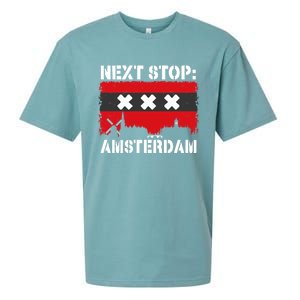 Amsterdam Summer Vacation Trip Next Stop Vacay Vibes Great Gift Sueded Cloud Jersey T-Shirt