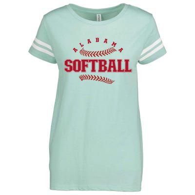 Alabama Softball Vintage Team Retro Softball Fan Enza Ladies Jersey Football T-Shirt