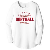 Alabama Softball Vintage Team Retro Softball Fan Women's Perfect Tri Tunic Long Sleeve Shirt