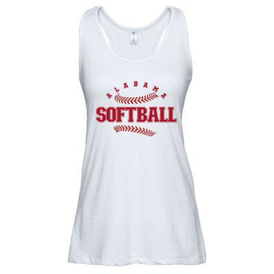 Alabama Softball Vintage Team Retro Softball Fan Ladies Essential Flowy Tank