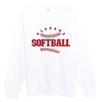 Alabama Softball Vintage Team Retro Softball Fan Premium Crewneck Sweatshirt