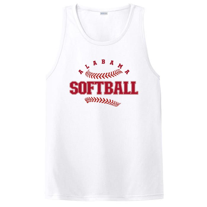 Alabama Softball Vintage Team Retro Softball Fan PosiCharge Competitor Tank