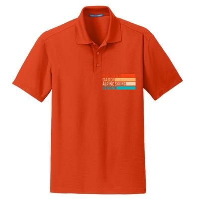 Alpine Skiing Vintage Husband Daddy Legend Retro Dad Cool Gift Dry Zone Grid Polo