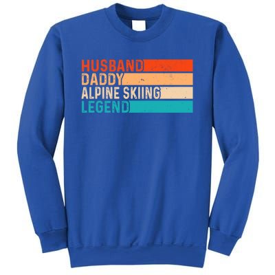 Alpine Skiing Vintage Husband Daddy Legend Retro Dad Cool Gift Sweatshirt