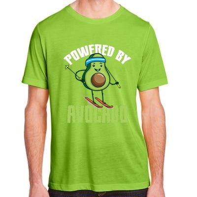 Avocado Skier Vegan Skiing Funny Gift Adult ChromaSoft Performance T-Shirt