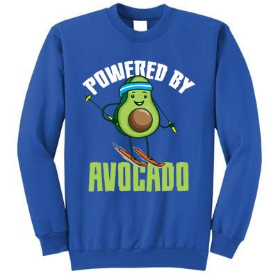 Avocado Skier Vegan Skiing Funny Gift Sweatshirt