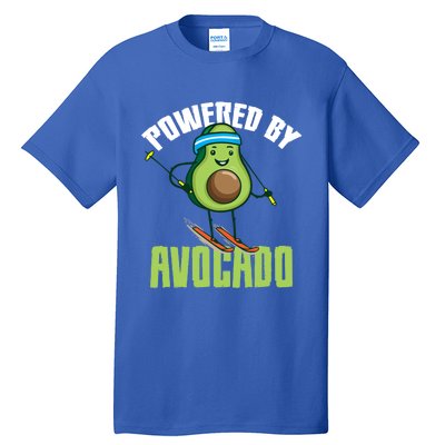 Avocado Skier Vegan Skiing Funny Gift Tall T-Shirt