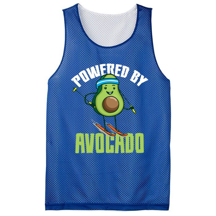 Avocado Skier Vegan Skiing Funny Gift Mesh Reversible Basketball Jersey Tank