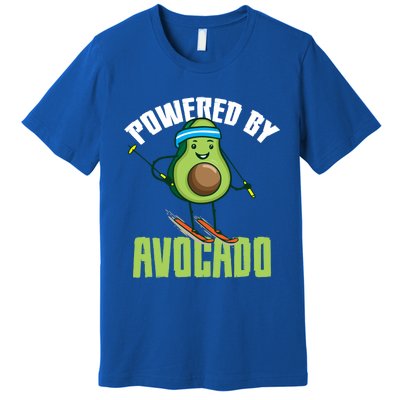 Avocado Skier Vegan Skiing Funny Gift Premium T-Shirt