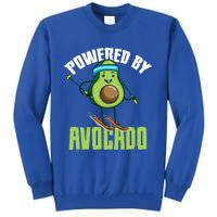 Avocado Skier Vegan Skiing Funny Gift Tall Sweatshirt