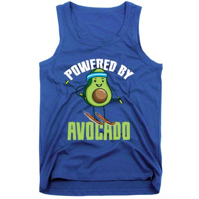 Avocado Skier Vegan Skiing Funny Gift Tank Top