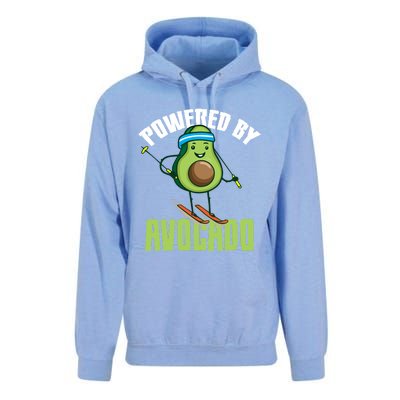 Avocado Skier Vegan Skiing Funny Gift Unisex Surf Hoodie