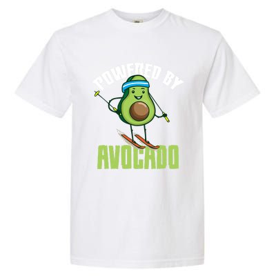 Avocado Skier Vegan Skiing Funny Gift Garment-Dyed Heavyweight T-Shirt