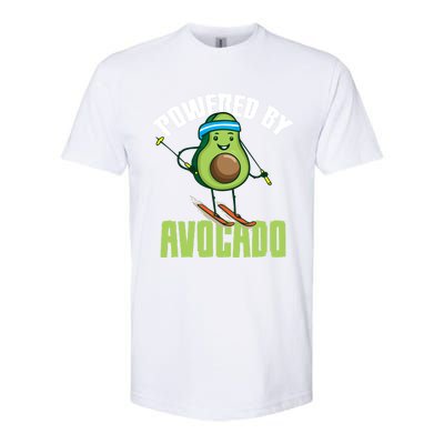 Avocado Skier Vegan Skiing Funny Gift Softstyle CVC T-Shirt