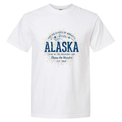 Alaska State Vintage Retro Alaska Garment-Dyed Heavyweight T-Shirt