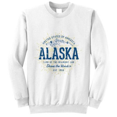 Alaska State Vintage Retro Alaska Sweatshirt