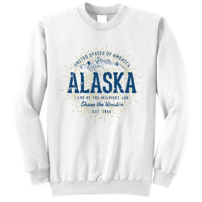 Alaska State Vintage Retro Alaska Sweatshirt