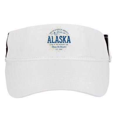 Alaska State Vintage Retro Alaska Adult Drive Performance Visor