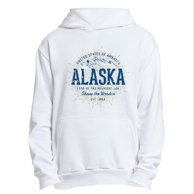 Alaska State Vintage Retro Alaska Urban Pullover Hoodie