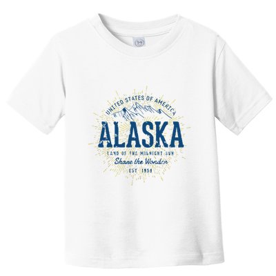 Alaska State Vintage Retro Alaska Toddler T-Shirt