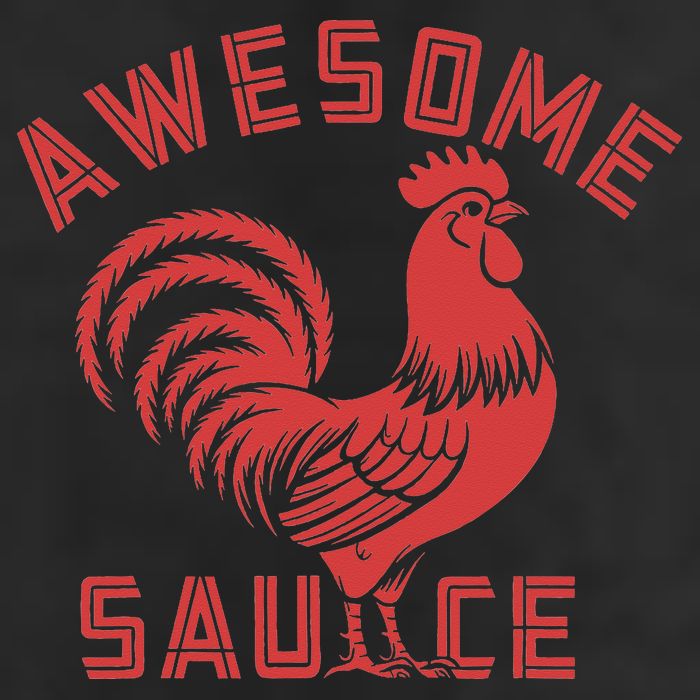 Awesome Sauce With Picture Of Rooster Funny Retro Cool Comfort Performance Bucket Hat