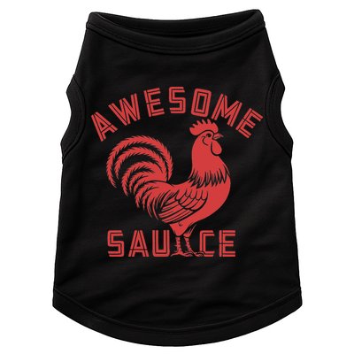 Awesome Sauce With Picture Of Rooster Funny Retro Doggie Tank