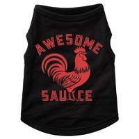 Awesome Sauce With Picture Of Rooster Funny Retro Doggie Tank
