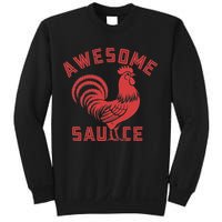 Awesome Sauce With Picture Of Rooster Funny Retro Sweatshirt