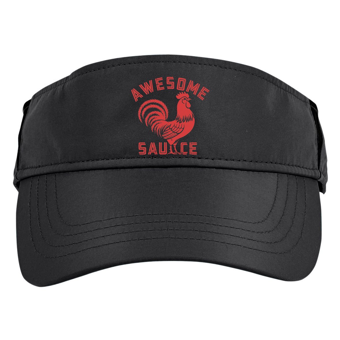 Awesome Sauce With Picture Of Rooster Funny Retro Adult Drive Performance Visor