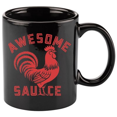 Awesome Sauce With Picture Of Rooster Funny Retro 11oz C Handle Ceramic Mug