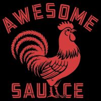 Awesome Sauce With Picture Of Rooster Funny Retro 16 in Basic Backpack