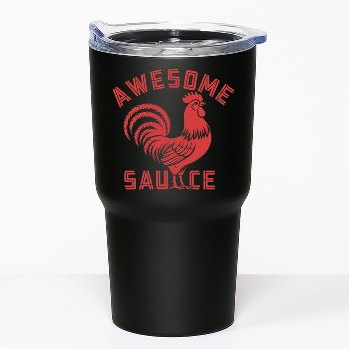 Awesome Sauce With Picture Of Rooster Funny Retro Tumbler