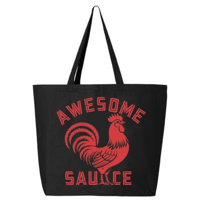 Awesome Sauce With Picture Of Rooster Funny Retro 25L Jumbo Tote