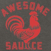 Awesome Sauce With Picture Of Rooster Funny Retro Cotton Canvas Backpack