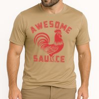 Awesome Sauce With Picture Of Rooster Funny Retro Performance Shirt