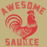 Awesome Sauce With Picture Of Rooster Funny Retro Performance Shirt