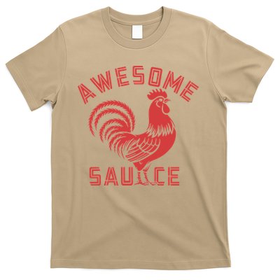 Awesome Sauce With Picture Of Rooster Funny Retro T-Shirt