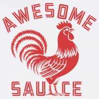 Awesome Sauce With Picture Of Rooster Funny Retro Garment-Dyed Sweatshirt